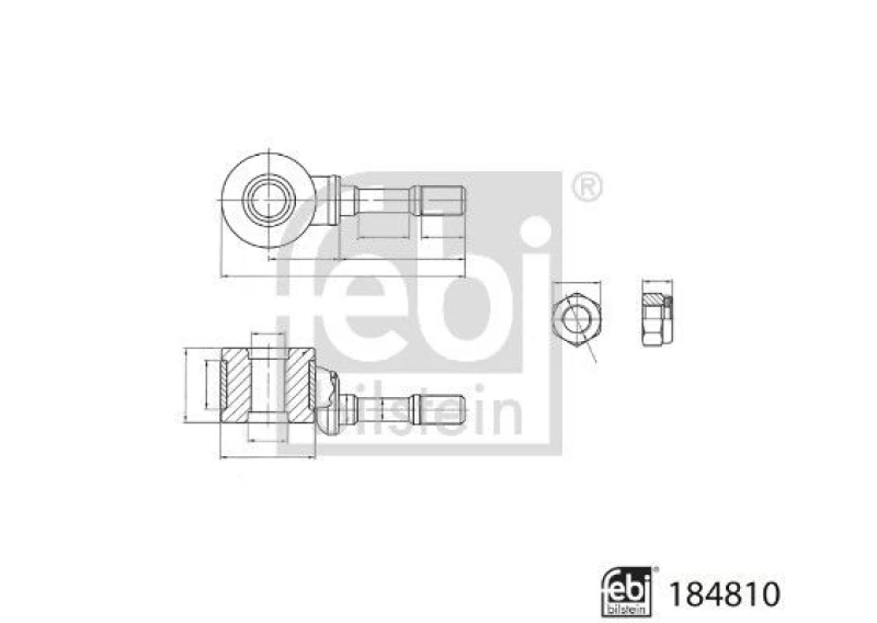 Image of Anti-roll bar link FEBI BILSTEIN 184810