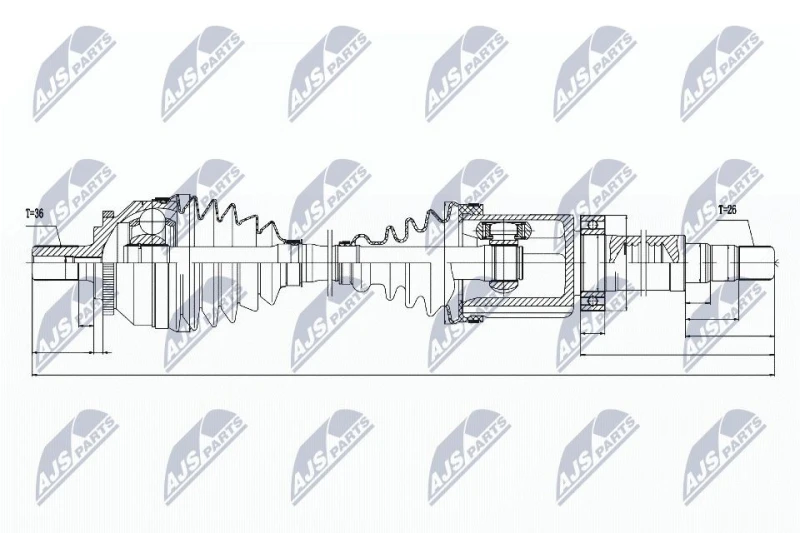 Image of NTY Drive shaft NTY NPW-VV-029