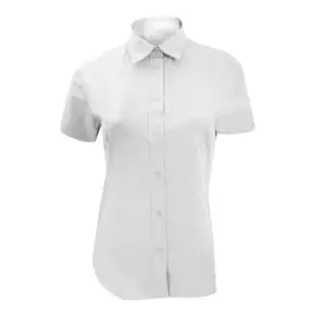 Image of Kustom Kit Ladies Workforce Short Sleeve Shirt (20) (White)