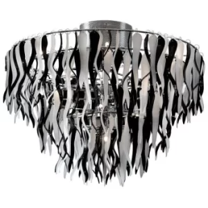 image of Linea Verdace Likit 13 Light Semi Flush Light Chrome