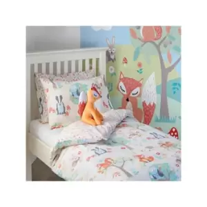 image of Riva Paoletti Kids Woodland Wall Mural, Multi, 158 x 232 Cm