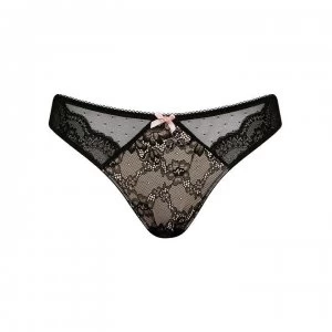 Figleaves Juliette Lace Brazilian Briefs - Black