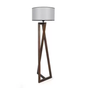 image of Model 4 Deco Grey Wooden Floor Lamp