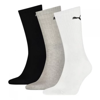 image of Puma 3Pk Crew Sock 00 - White/Grey