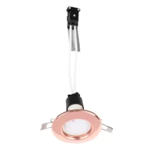 Image of Pack of 10 MiniSun Non-Fire Rated Steel Fixed Downlights in Copper