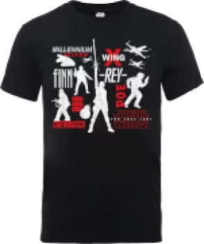 Image of Star Wars The Last Jedi Rebels Mens Black T-Shirt - L - Black