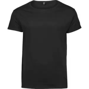 image of Tee Jays Mens Roll-Up T-Shirt (3XL) (Black)