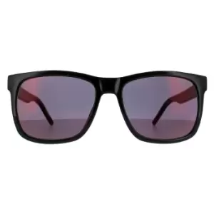 Square Black Red Mirror Sunglasses