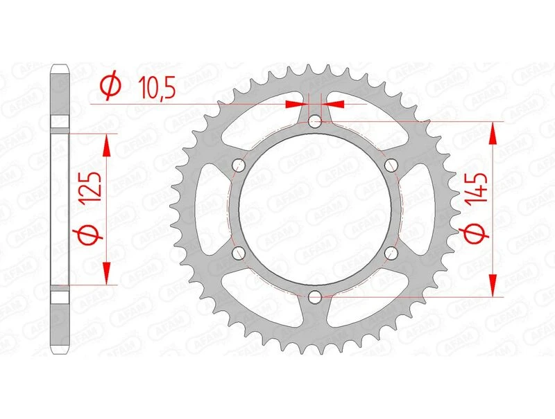 Image of AFAM 12305-46 Chain Sprocket Steel Chain Sprocket (5479)
