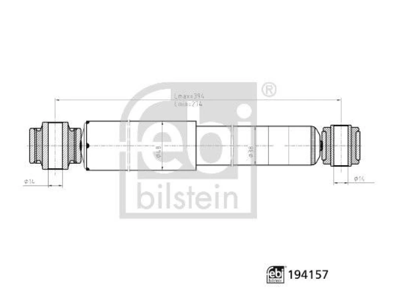 Image of Shock absorber FEBI BILSTEIN 194157