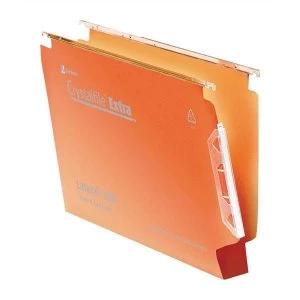 Image of Rexel Crystalfile Extra Lateral File 30mm 300 Sheets Orange 1 x Pack of 25 Files