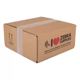 Image of Zebra 02100BK10645 Original Premium Black Wax Ribbon 106mm x 450m -12 Pack
