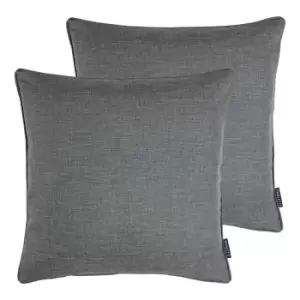 Image of Paoletti Twilight Twin Pack Polyester Filled Cushions Silver