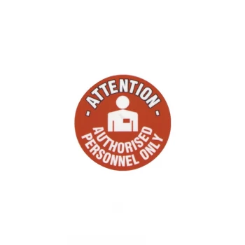 Image of FM03 Floor Marker Authorised Personnel Only PVC Film Sign - 430 X 430MM