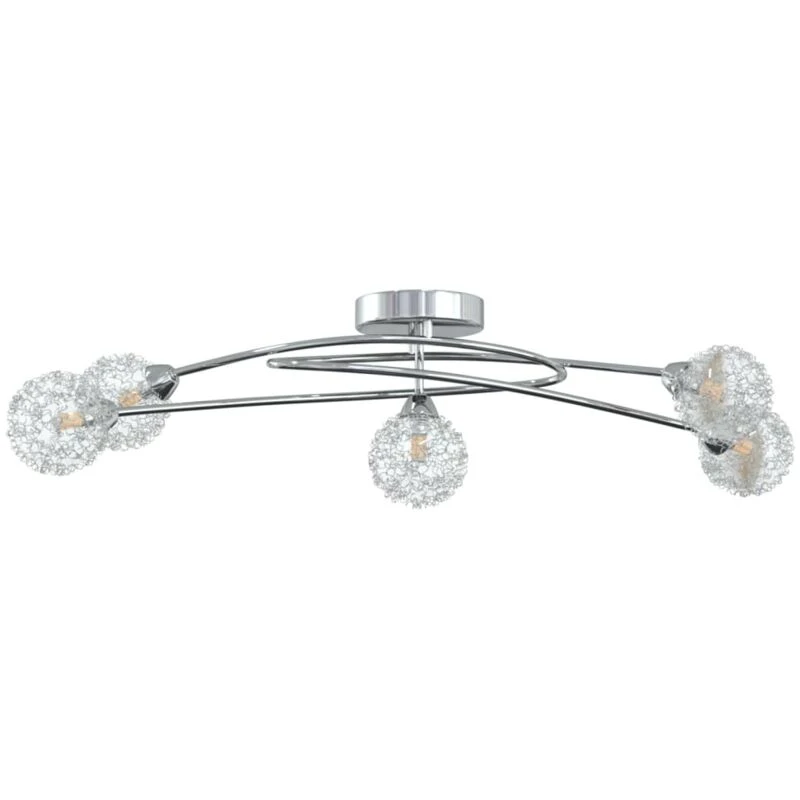 Image of VIDAXL Ceiling Lamp with Mesh Wire Shades for 5 G9 LED Lights Vidaxl 8720287162391
