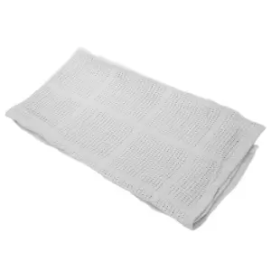 Image of Baby Boys/Girls Knitted Cotton Blanket (70 x 90cm) (Grey)