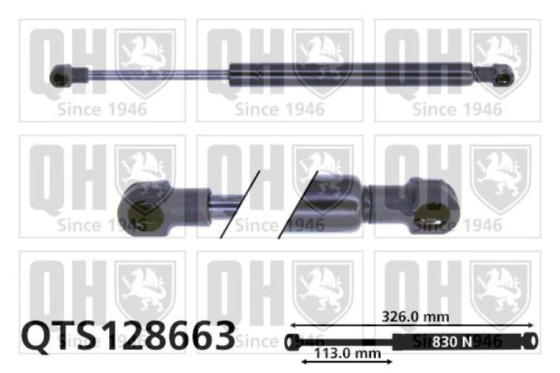Image of QUINTON HAZELL Bonnet strut QUINTON HAZELL QTS128663