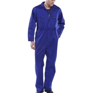 image of Super Click Workwear Heavy Weight Boilersuit Royal Blue Size 36 Ref