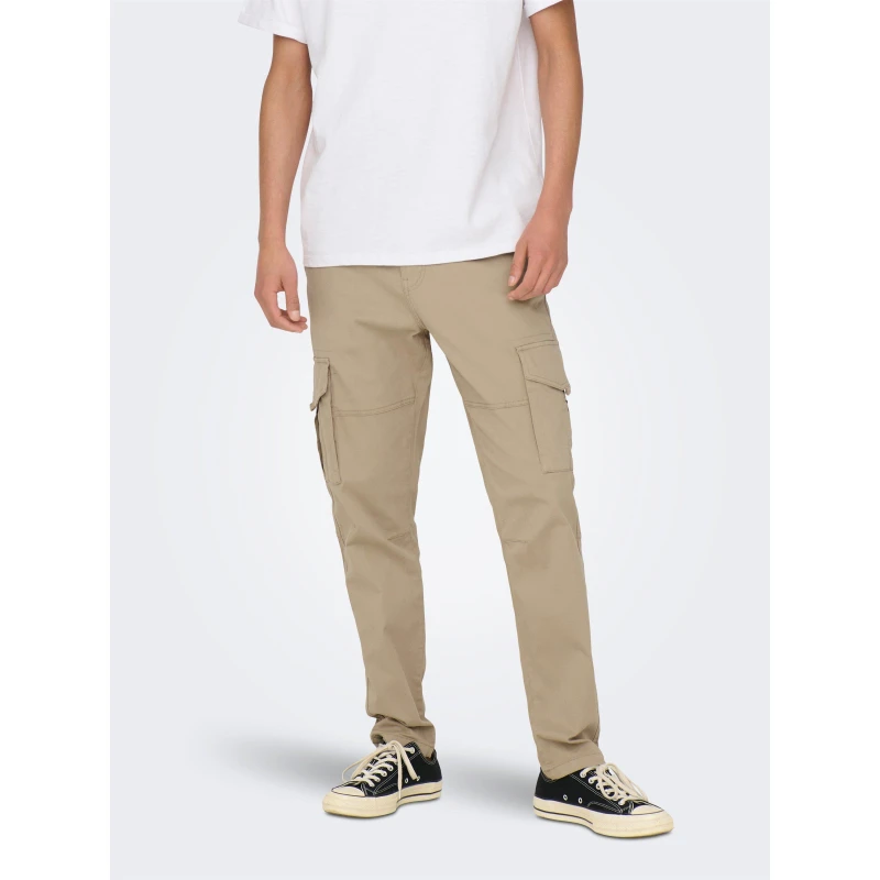 Image of Only and Sons Mens Dean Cargo Trousers Crockery male 27W R