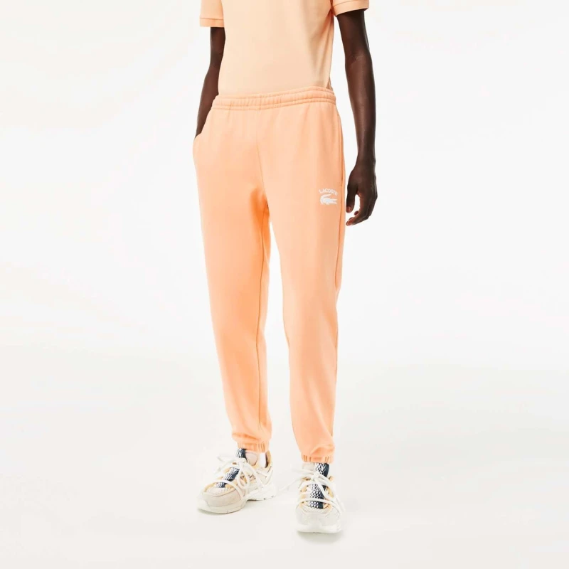Image of Lacoste French Terry Cotton Tapered Fit Joggers Orange male S