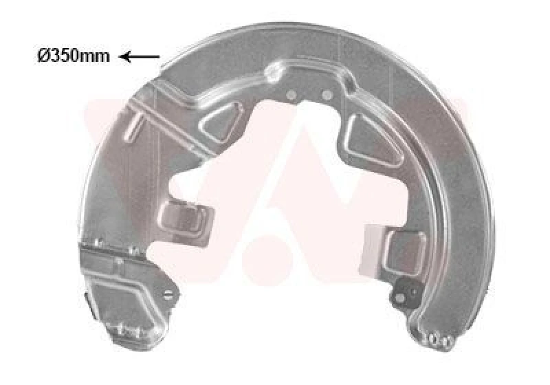 Image of VAN WEZEL Brake disc backing plate VAN WEZEL 5922371