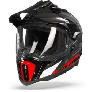 Image of LS2 MX701 C Explorer Frontier Gloss Titanium Red XL