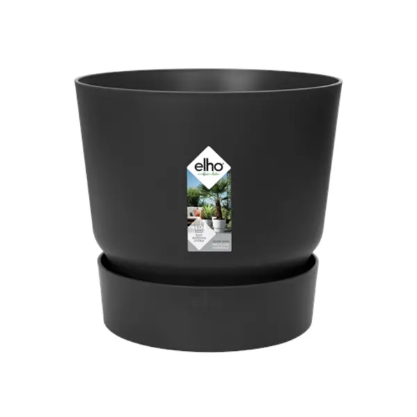 image of Elho Greenville Round 20cm - Living Black