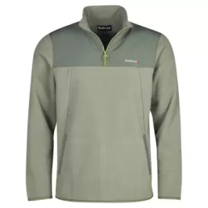Image of Barbour Mens Wyre Half Zip Fleece Jumper Lt Moss XL