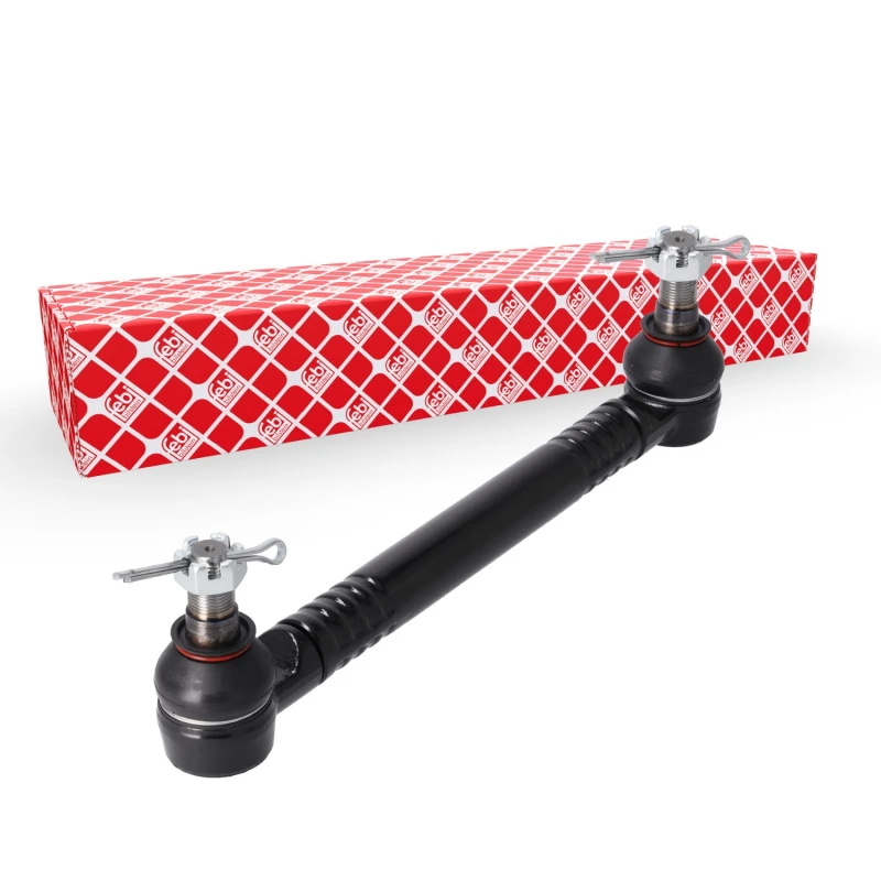 Image of FEBI BILSTEIN 11515 Anti-roll bar link OE Turbo NEW, Front Axle, with crown nut Link Stabiliser (3229)