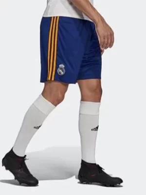 image of adidas Real Madrid 21/22 Away Shorts, Blue Size M Men