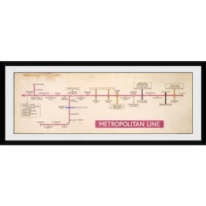 image of Transport For London Metropolitan Line 30 x 75 Framed Collector Print