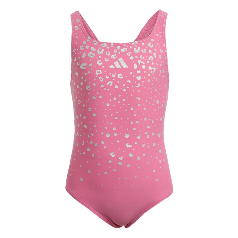 Image of adidas Glitter V-back Swimsuit Kids Pink Fusion female 7-8 Years
