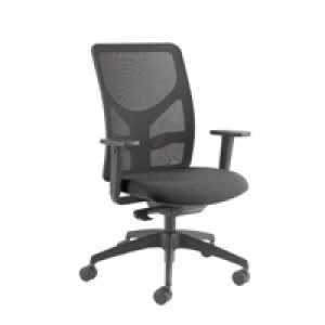 Arista Push Mech Mesh Task Black Chair