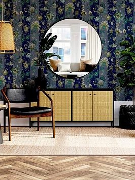 Image of Arthouse Paul Moneypenny Crown Jewels Navy Wallpaper Paper