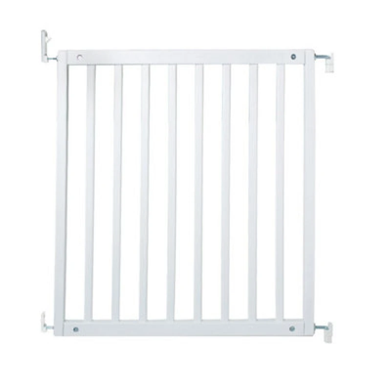Image of Safetots Simply Secure Wooden Gate, 72Cm - 79Cm, White, Wooden Stair Gate, Screw Fit Baby Gate, Safety Barrier