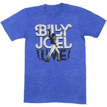 image of Billy Joel - Glass Houses Live Unisex Large T-Shirt - Blue