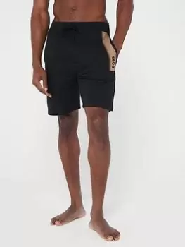 Image of BOSS Bodywear Authentic Lounge Shorts, Black, Size 2XL, Men