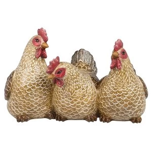 image of Country Brown Hen Trio Ornament