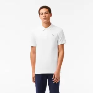 Image of Mens Lacoste SPORT Organic Cotton Pique Golf Polo Size 3 - S White
