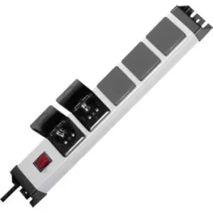 image of Kopp 227320017 19 power strip 5x Silver, Black PG connector