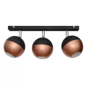 image of Midway Spotlight Bar Black, Copper 60cm