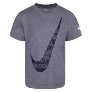 Image of Nike Text Swoosh T-Shirt Infant Boys - Grey