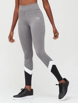 Image of Pink Soda Ave Panel Leggings - Grey