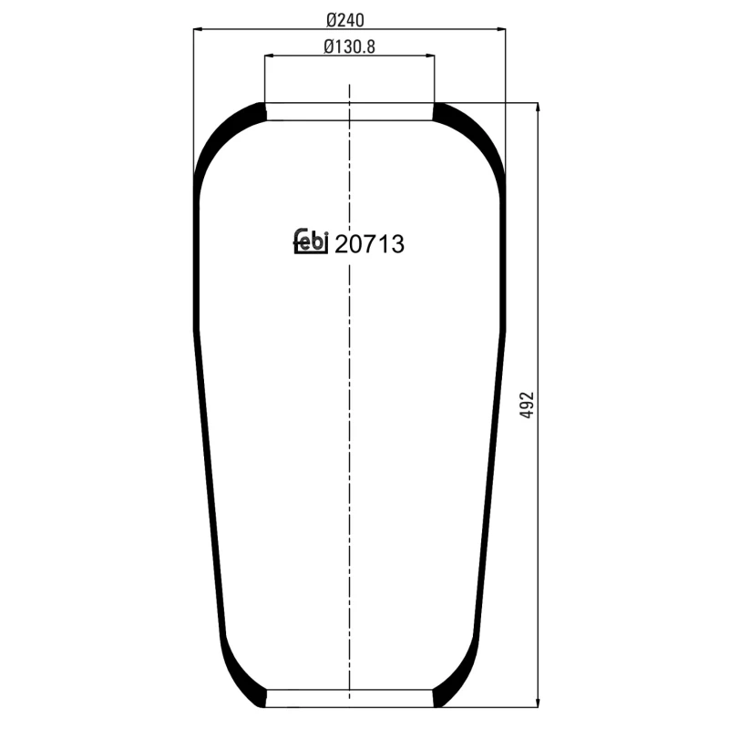 Image of FEBI BILSTEIN 20713 Boot, air suspension Rear Axle Boot,air suspension (324)