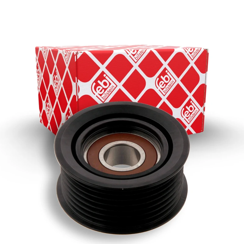 Image of FEBI BILSTEIN 30260 Idler Pulley Plastic Deflection/Guide Pulley,v-ribbed belt (312)