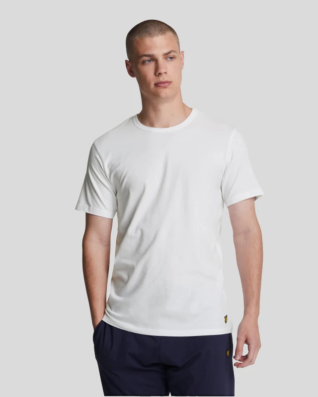 Image of Lyle & Scott Mens Basic 3 Pack T-Shirt in White
