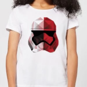 Image of Star Wars Cubist Trooper Helmet White Womens T-Shirt - White - 3XL