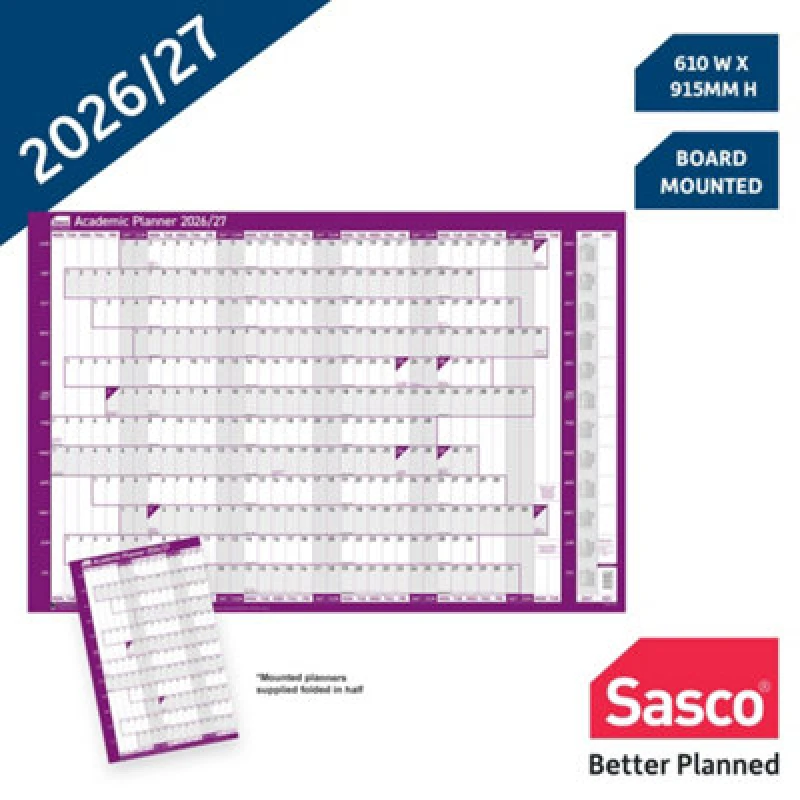 Image of Sasco Academic Year Planner Mounted 2026/27 2410273