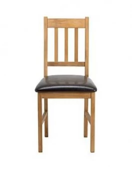 image of Julian Bowen Pair Of Coxmoor Solid Oak Dining Chairs