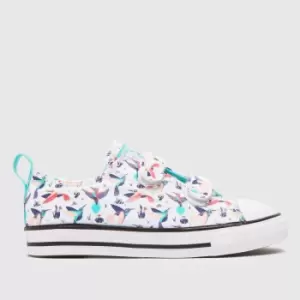 image of Converse Multi All Star Lo 2v Happy Girls Toddler Trainers